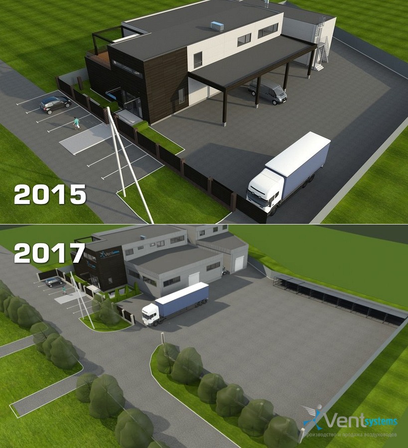 Увеличение территории завода в 2017 году